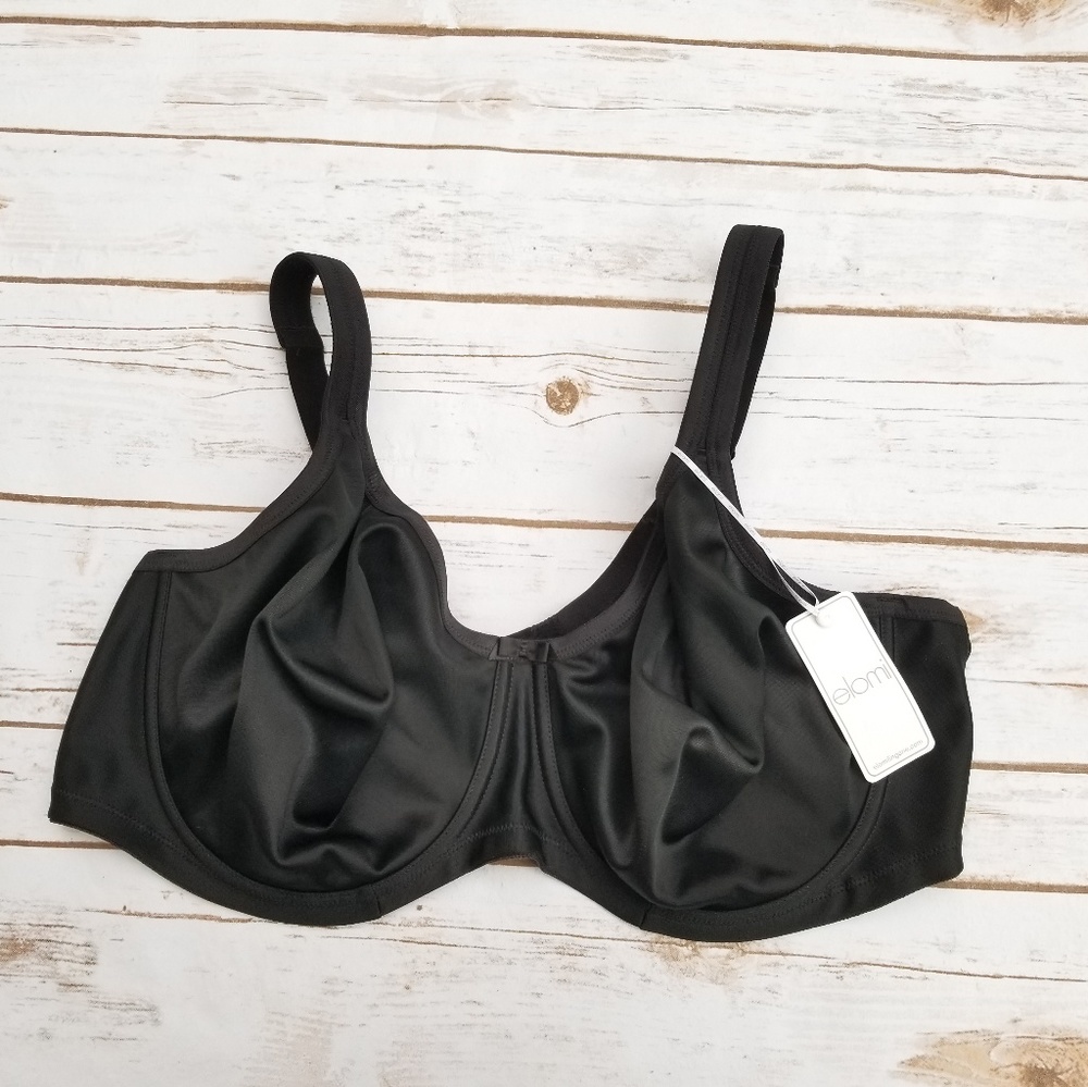 NWT Elomi Black Smoothing Underwire Bra (44DD)